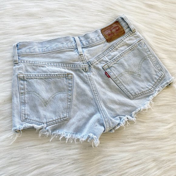 Levi's Pants - Levi's 501 Light Wash Jean Denim Cutoff Shorts